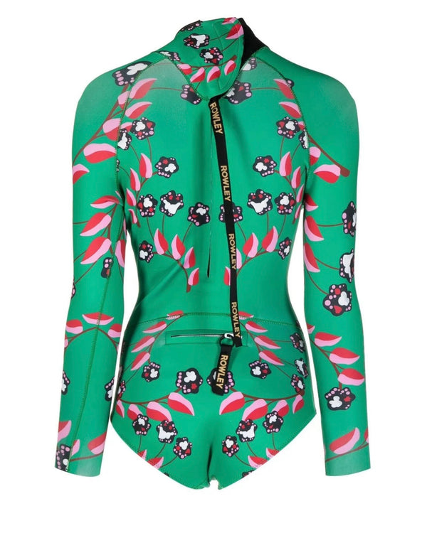 VINE FLORAL HIGH CUT WETSUIT