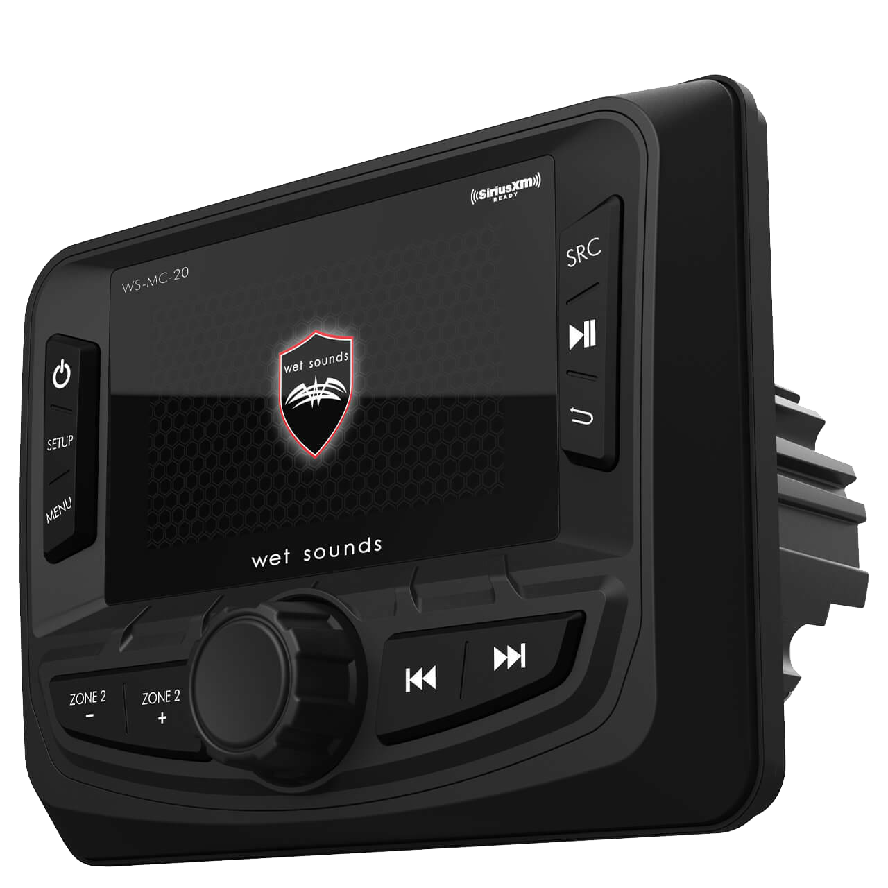 WS-MC-20 | Wet Sounds Compact 2-Zone Media Receiver Source Unit with SiriusXM-Ready and NMEA 2000 Connectivity