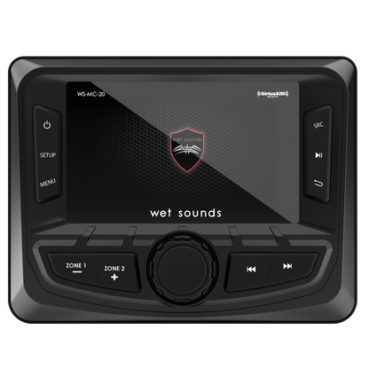 WS-MC-20 | Wet Sounds Compact 2-Zone Media Receiver Source Unit with SiriusXM-Ready and NMEA 2000 Connectivity